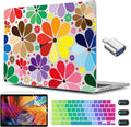 CISSOOK Compatible with MacBook Air 13.6 inch Case 2025 2024 2023 2022 Release A3240 A3113 A2681, Plastic Hard Shell Case Keyboard Cover Set for MacBook Air 13 inch M2 M3 M4, Colorful Floral