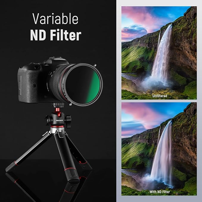 NEEWER 2 in 1 67mm Variable ND Filter ND2–ND32&CPL Filter No X Cross/30 Layer - Image 6
