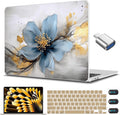 CISSOOK for MacBook Pro 14 Inch Case 2024 2023 2022 2021 M4/M3/M2/M1 Pro/Max Chip A3401 A3112 A3185 A2918 A2992 A2779 A2442 Model, Plastic Cover for MacBook Pro 14'' with Touch ID, Retro Floral