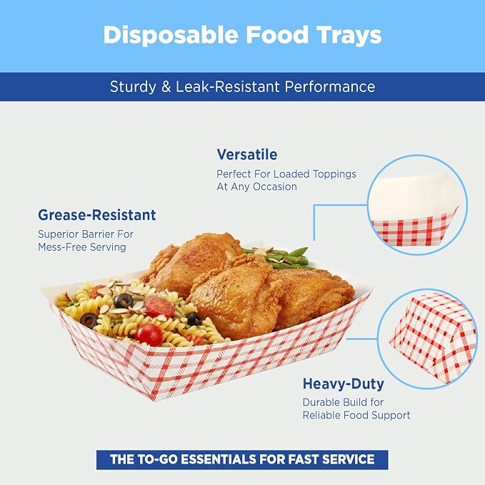 Karat Paper Food Trays Disposable Sturdy Food Boats, Leak Resistant | Ideal - Image 6