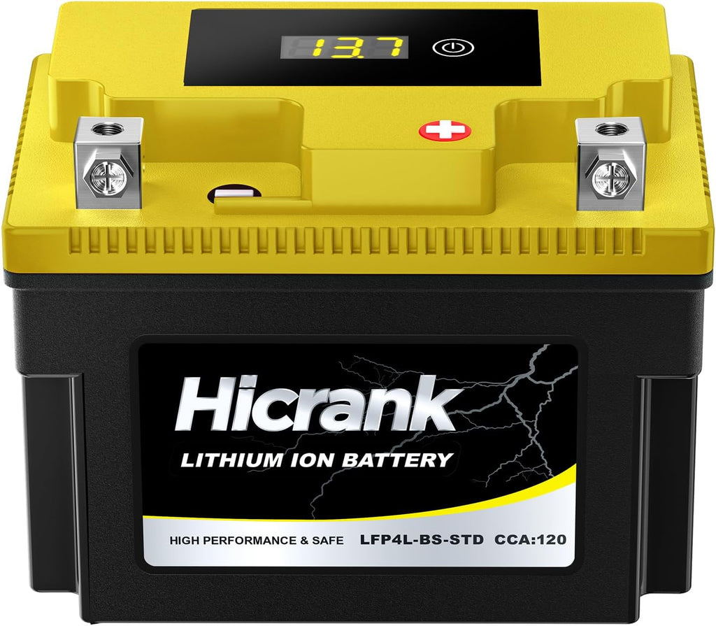 YTX4L-BS STD Standard Lithium Motorcycle Battery - 12.8V 2.8Ah 150CCA LiFePO4 Powersports Battery for ATV, Scooter, Snowmobile, Jet Ski, Honda Grom, Yamaha, Suzuki, CAN-AM, Generator
