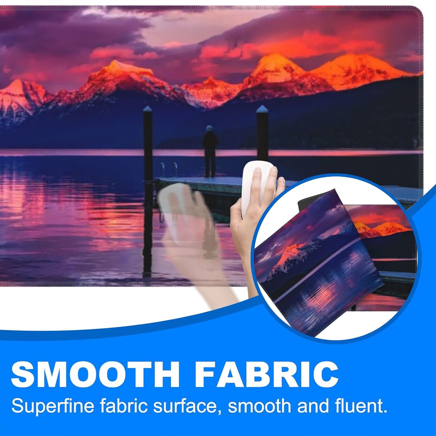 Cardinal Large Mouse Pad, Gaming Mouse Pad, Keyboard Mat, Non-Slip Rubber Base, Office Accessories, Desk Mat, MousePads for School, Work, Home Decor Gifts 31.5" x 11.8"