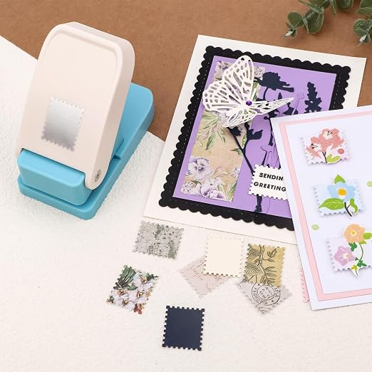 BAOFALI3Pcs Stamp Paper Punch Set |Stamp Punch1x0.8inch | Square Punch1X1 - Image 4