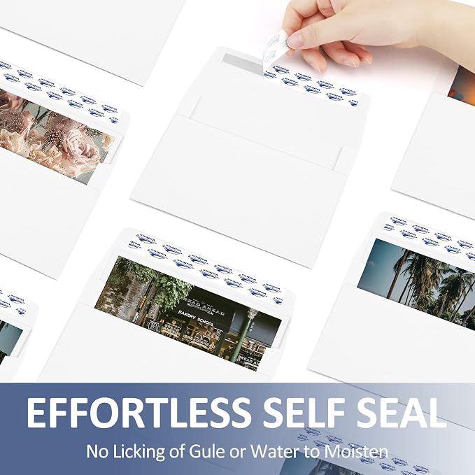 ValBox 5x7 Envelopes for Invitation 100 Qty A7 Envelopes Self Seal White - Image 4