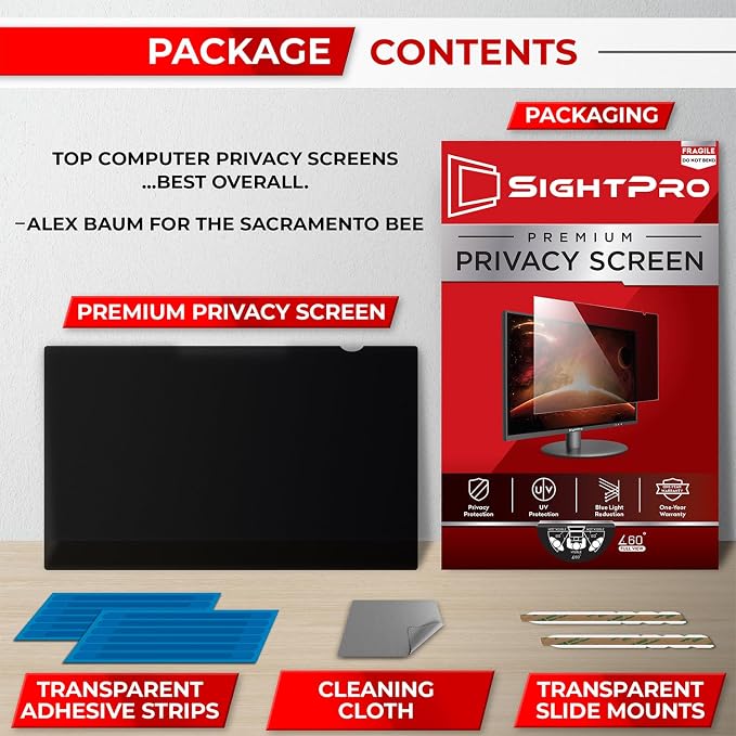 SightPro 23.8 Inch 16:9 Computer Privacy Screen Filter - Image 6