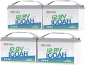 Redodo 4 Pack 12V 100Ah Lithium LiFePO4 Battery, Group 31 Battery Built in 100A BMS, Up to 15000 Cycles, 10 Years Lifetime, Perfect for RV, Off Grid, Solar, Marine, Trolling Motor