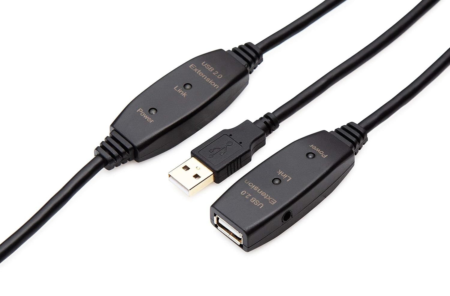 50 Feet Active USB Extension Cable 2.0 Male to Female with 2 Extension chipsets Signal Booster - Active Extension/Repeater Cord 15 Meters / 50 Feet