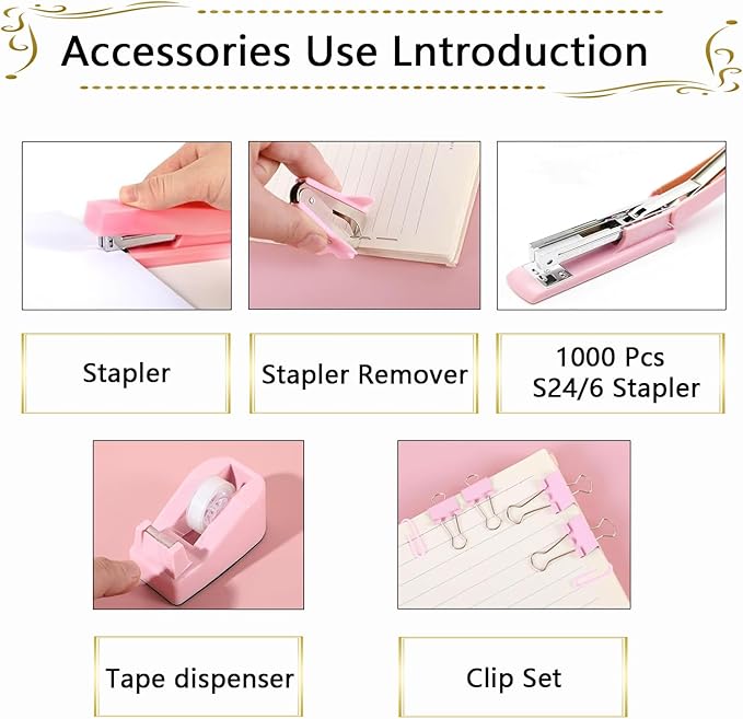 Office Supplies, Stapler and Tape Dispenser Set - Image 2