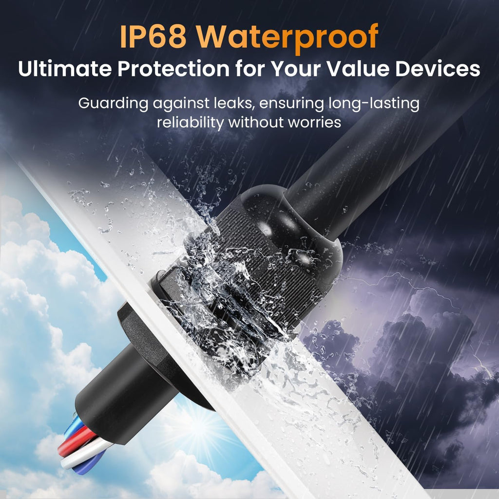 QILIPSU 12pcs 3/8" NPT Cable Gland Waterproof IP68 Nylon Cable Pass Through Cord Grip Connector Strain Relief Wire Grommet