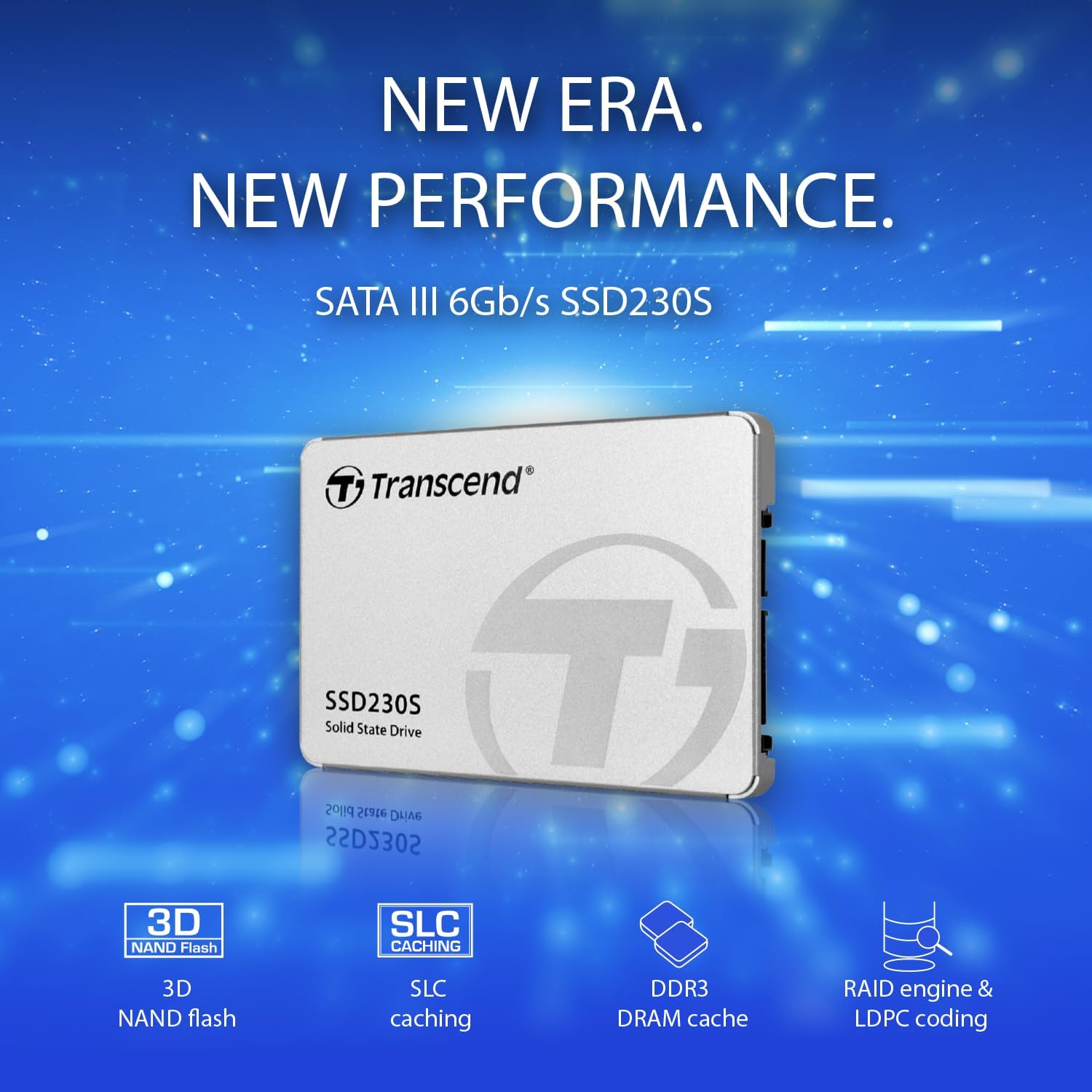 Transcend 256GB SATA III 6Gb/s SSD230S 2.5” Solid State Drive TS256GSSD230S,Silver
