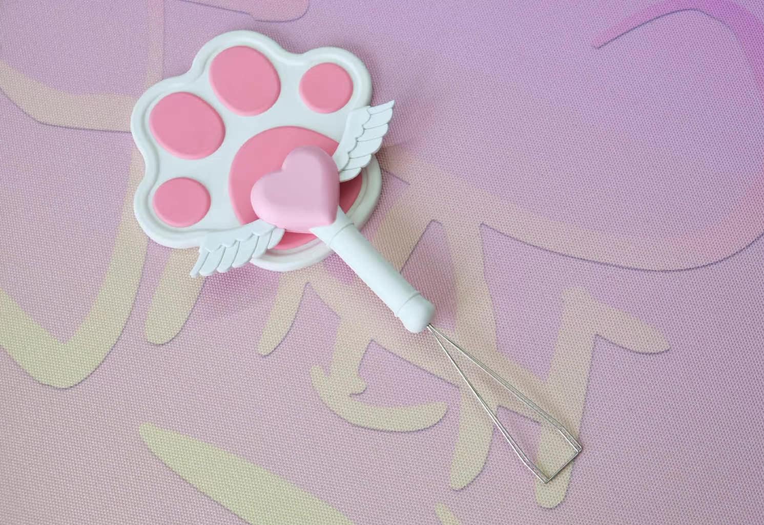 FKZ Keycap Puller, Fairy Wand - Custom Mechanical Keyboard Keycap Removal Tool for Cherry MX, Gateron, Outemu, Kailh Switches - QWERTY USB-C Keyboard DIY Accessory