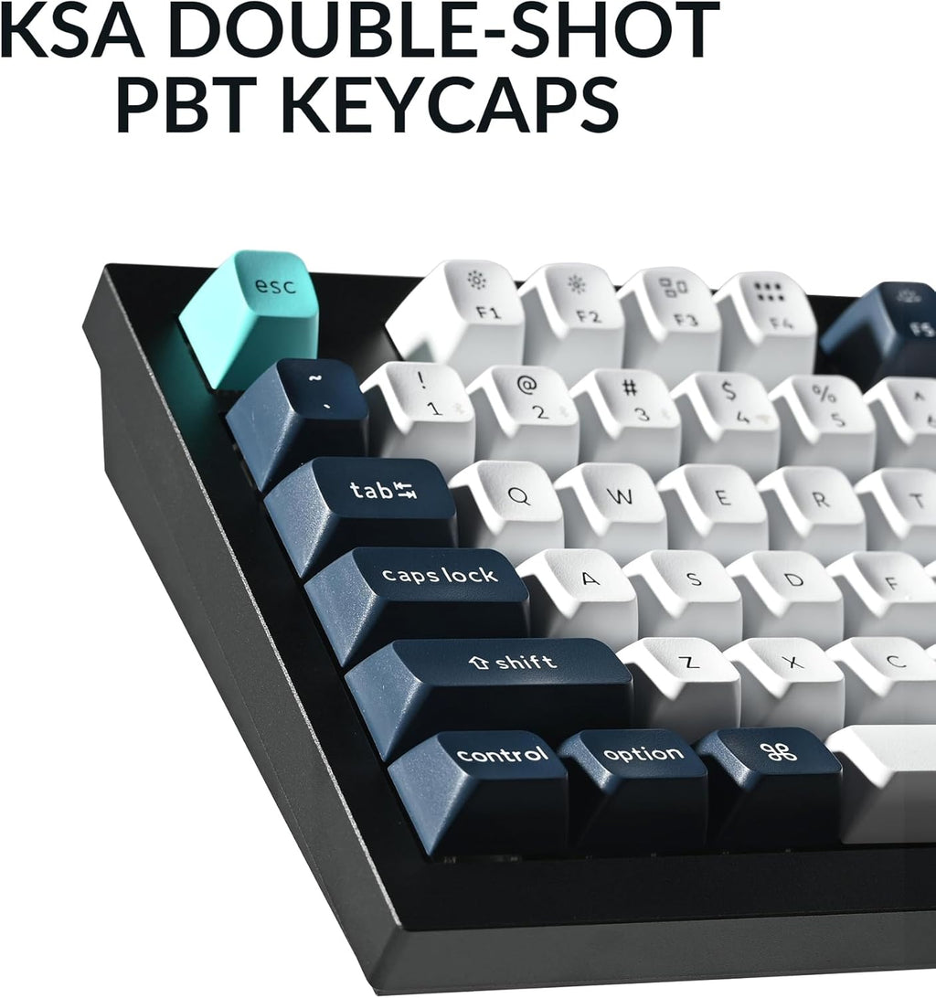 Keychron Q5 Max Wireless Custom Mechanical Keyboard, 2.4 GHz Bluetooth QMK Full Aluminum 96% Layout RGB with Hot-swappable Gateron Banana Switch Compatible with Mac Windows Linux