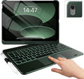 typecase Touch iPad 10th Generation Case with Keyboard (10.9", 2022) and iPad A16 (11th Gen, 2025) – 360° Rotatable, 11-Color Backlit, Multi-Touch Trackpad, Thin & Light (Midnight Green)