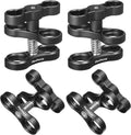 MINIFOCUS 4PCS 1'' Aluminum Ball Clamp Mount for Underwater Diving Light Arms Tray System, Photography Diving Camera, 360° Clip Adapter Bracket for Action Camera Flashlight Arms System