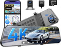 AZDOME PG17 Pro Mirror Dash Cam Front and Rear with IMX678, STARVIS 2 Rear View Mirror Camera with 5.8GHz WiFi, 4K+2.5K Dashcam, OTA Upgrade, Timeline Playback, Dual HDR, Voice Control, 128GB Card
