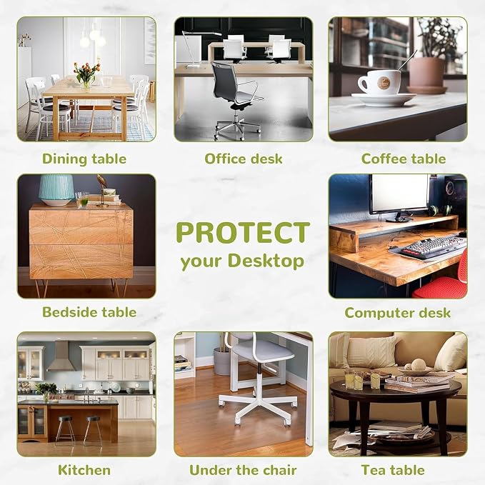 40 x 40 Inch Clear Table Cover Protector, 1.5mm Plastic Table Cover, Waterproof - Image 6