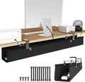 Zilink No Dril Under Desk Cable Management Tray 40" Cord Organizer for Table Clamp/Screw Mount Premium Fabric Cable Management Tray for Home Office Gaming Desk