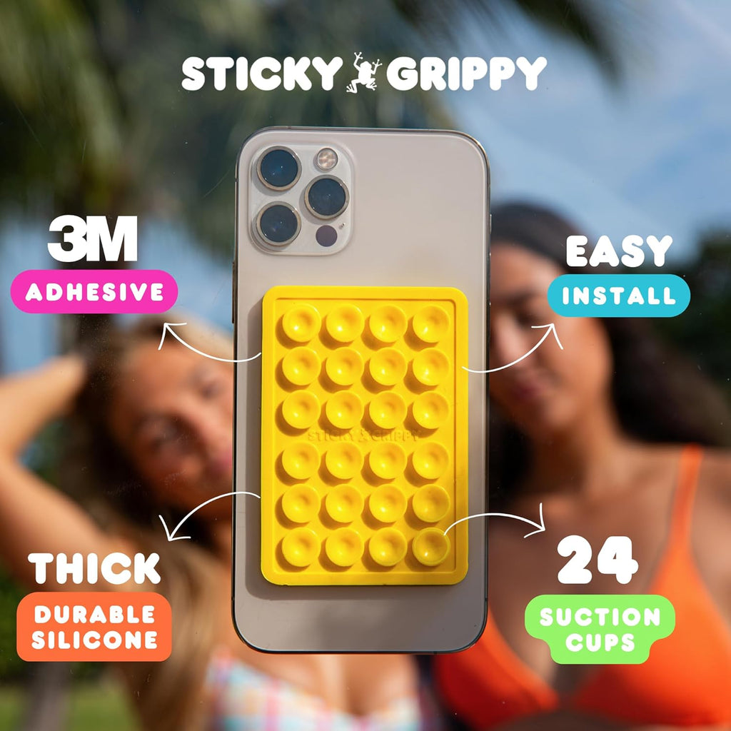 Suction Phone Case Mount, Sillicon Adhesive Phone Accessory for iPhone and Android, Hands-Free Fidget Toy Mirror Shower Phone Holder, Tiktok Videos and Selfies (Mint)