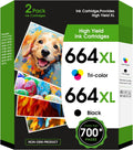 664XL Ink Cartridge Replacement for 664 664XL 664 XL Ink Cartridges Black and Color for DeskJet Ink Advantage 1115 2135 2138 3635 3636 3638 4535 4536 4538 4675 4676 4678 Printer Ink 2 Pack