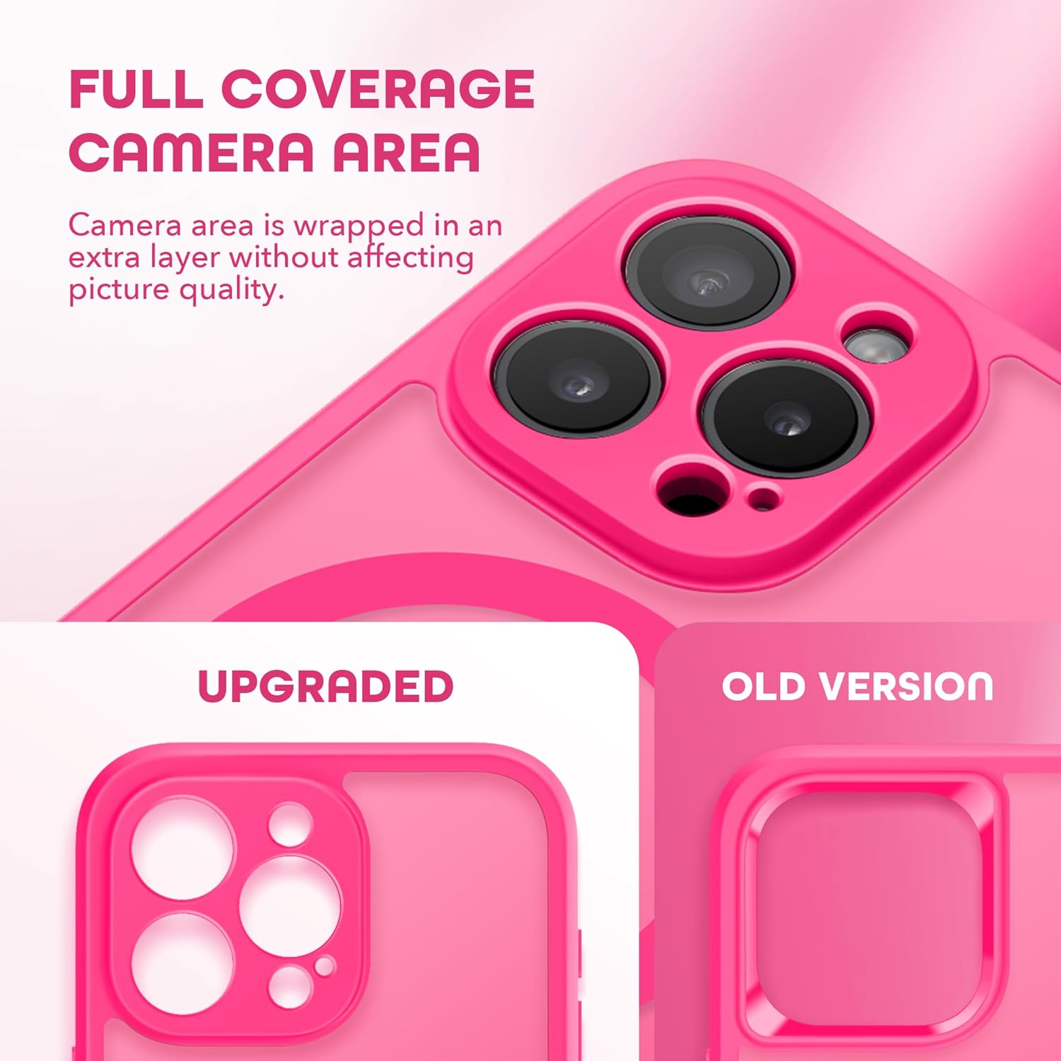 Magnetic for iPhone 15 Pro Max Case, Compatible with MagSafe, Built-in Privacy Screen Protector and Camera Protection, Anti Spy Full Body Dustproof Shockproof Hard Phone Case 6.7", Hot Pink