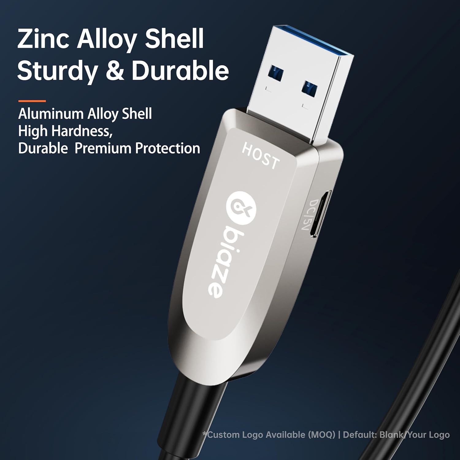 Active Optical USB 3.0 Extension Cable Fiber Optic Type A Male to Female USB Extension Cord USB Extender 5Gbps Data Transfer for Webcam,Gamera, USB Hub, Keyboard, Hard Drive, Printer(50ft)