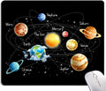 Solar System Planets Stars and Milky Way Galaxy Space Gaming Mouse Pad Square Mouse Pad Non-Slip Rubber Base Gaming MousePads for Computers Laptop Office, 9.5"x7.9"x0.12" Inch( 240mm x 200mm x 3mm)