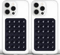 Anteel Medium-Sized Silicone Suction Phone Case Adhesive Mount, Enhanced Suction Power and Upgraded Thickened Sticky Phone Grip, Durable, Hands-Free Sticky Phone Holder, 2.28"x3.46" (BLK&BLK)