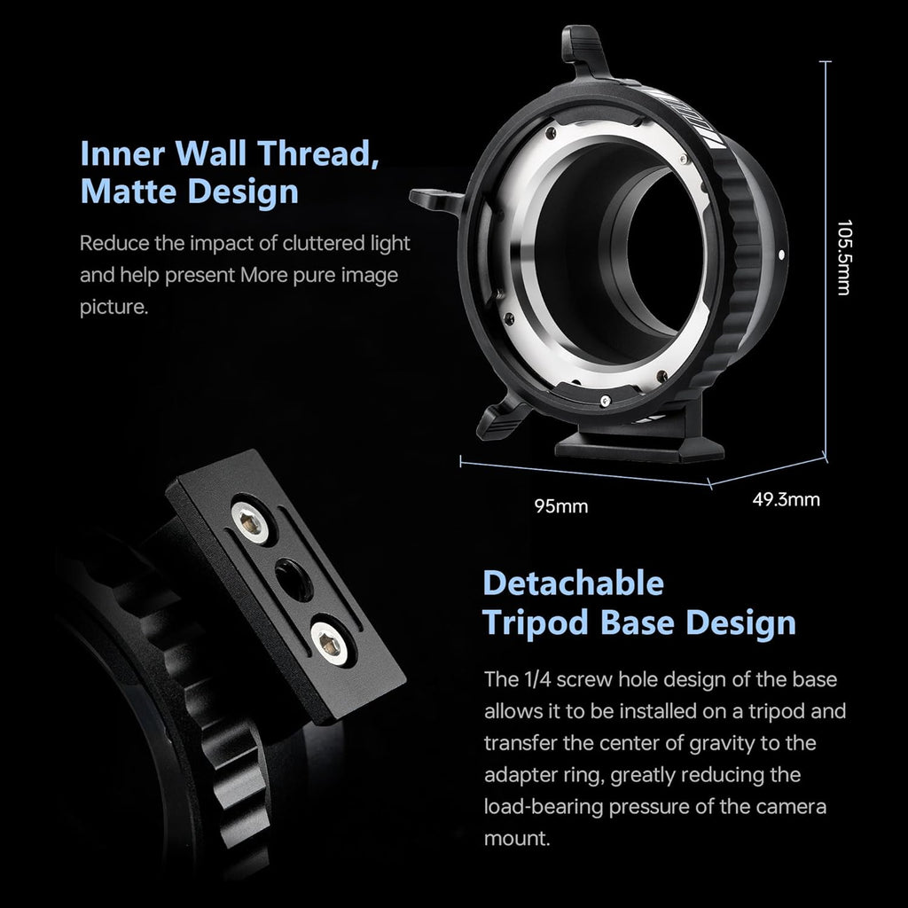 VILTROX PL-E Lens Adapter, Lens Converter Ring Camera Lens Mount Adapter Ring Compatible with PL Lens to Sony E/NEX Mount Cameras A7S3/FS7/5/FX9 /A7R4/R3/a Series/Nex Series