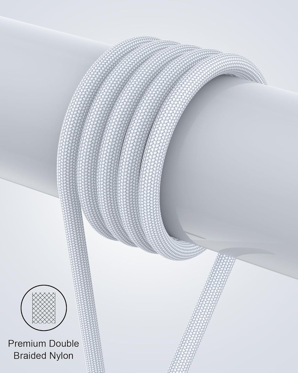 ZBF Magnetic Charging Cable 3A Fast Charging (4-Pack, 3.3/3.3/6.6/6.6 ft) 3 in 1 Magnetic Phone Charger, 480Mbps Data Transfer, USB A to Type C Charger Cable USB-C/Iproduct Micro USB Device - Silver