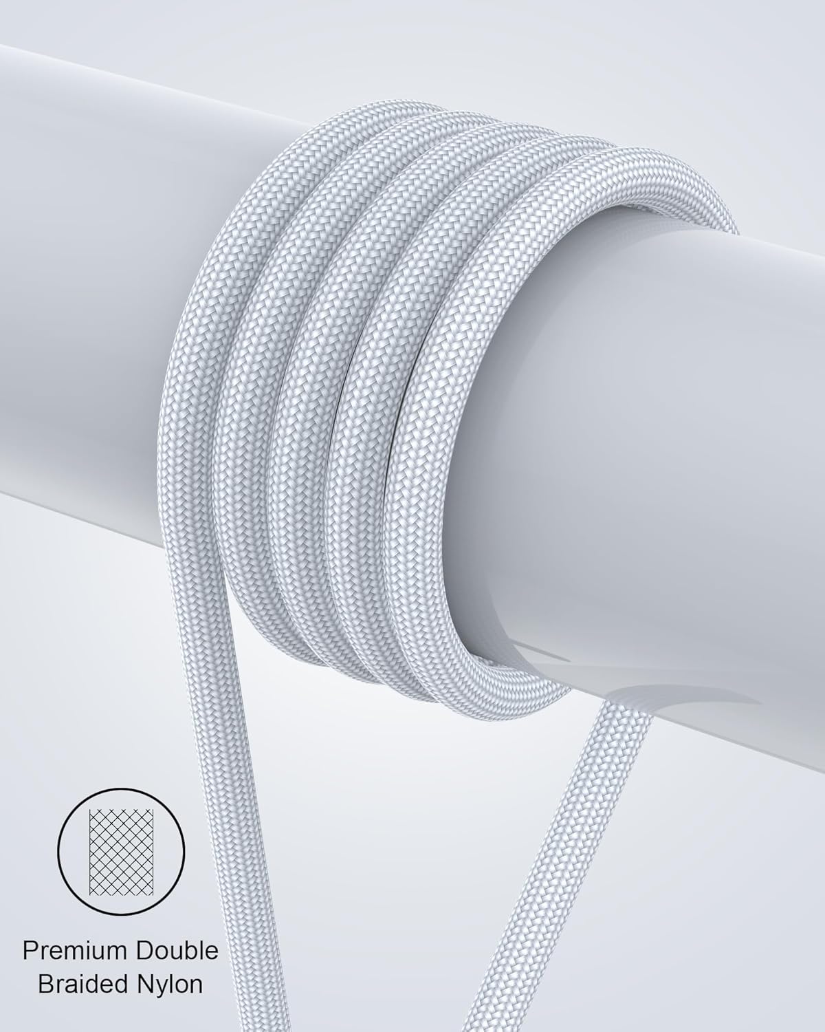 ZBF Magnetic Charging Cable 3A Fast Charging (4-Pack, 3.3/3.3/6.6/6.6 ft) 3 in 1 Magnetic Phone Charger, 480Mbps Data Transfer, USB A to Type C Charger Cable USB-C/Iproduct Micro USB Device - Silver