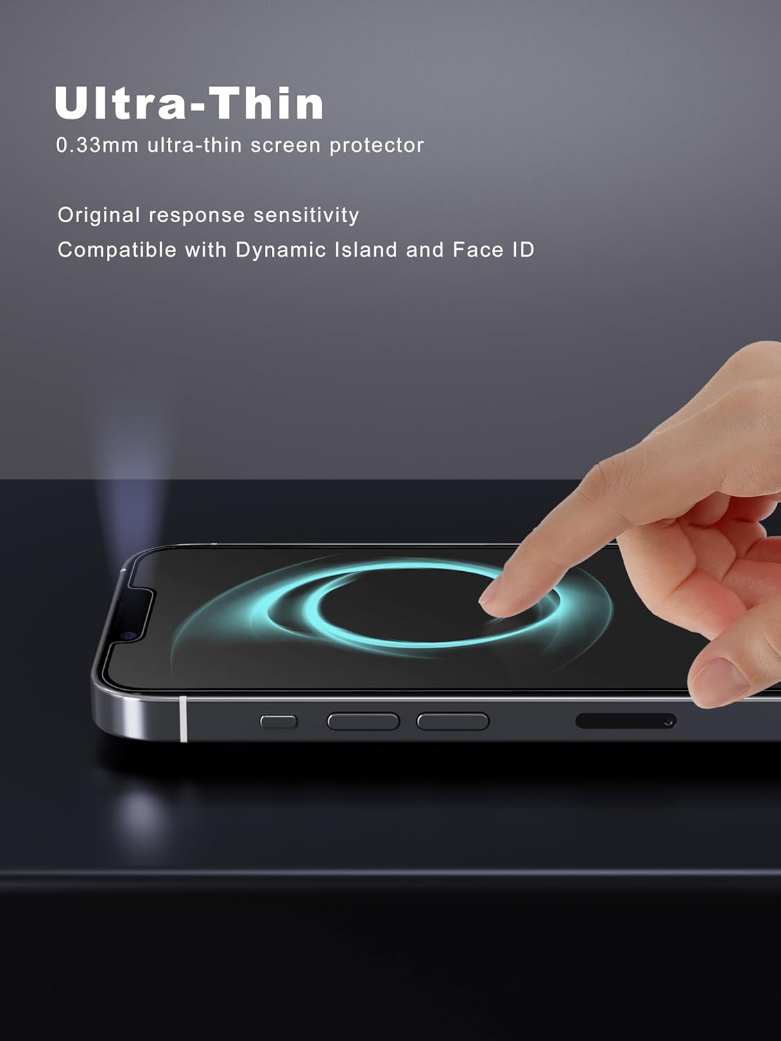 2 Pack Matte Screen Protector for iPhone 13/13 Pro/14-6.1 Inch, Anti-Fingerprint & Anti-Glare Screen Protector Tempered Glass Easy Installation