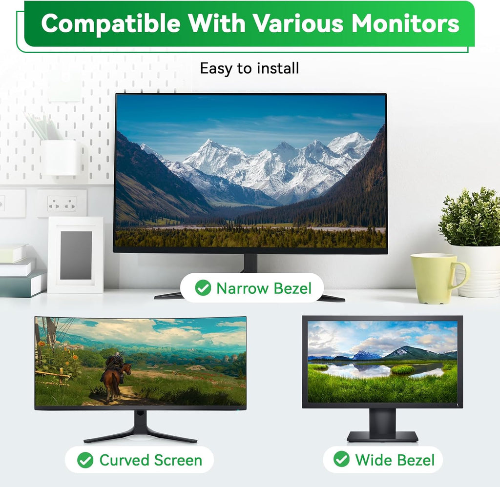 [2 Pack] Magnetic 27 Inch Computer Anti Blue Light Screen Protector for 16:9 Aspect Ratio Widescreen Monitor, Hanging Eye Protection Anti-Glare Light Screen Protector, Removable 27in Protective Film