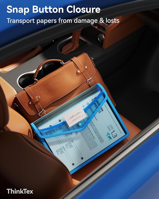 ThinkTex Plastic Expanding File Folder, Transparent Envelopes - Image 4