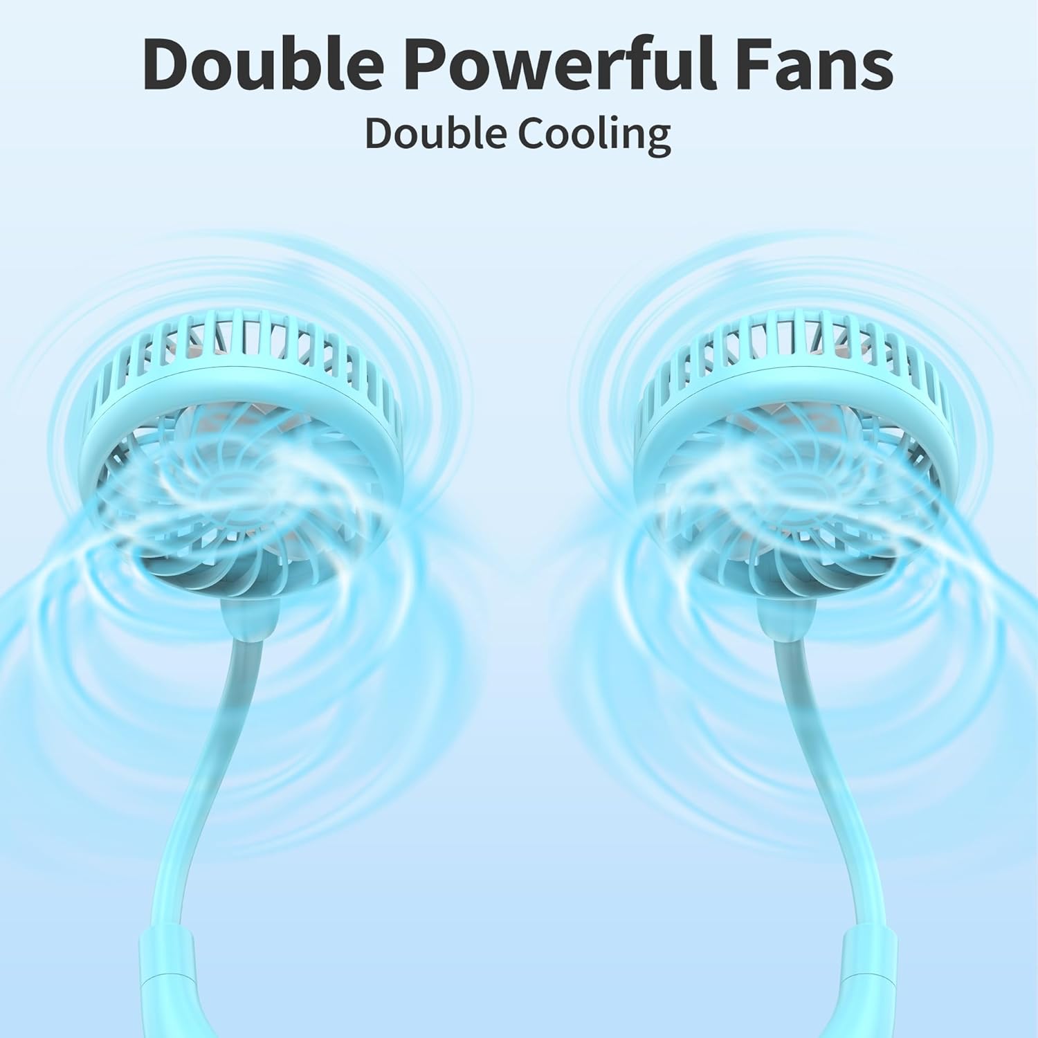 PANERGY Portable Neck Fan Rechargeable Hand Free Personal Fan Mini Wearable Battery Operated USB Fan for Men Women Kids Sport Work Travel