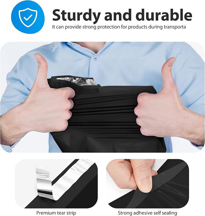 Fuxury 1500 Pcs 12x15.5" Poly Mailers, Waterproof Mailing Envelopes - Image 4