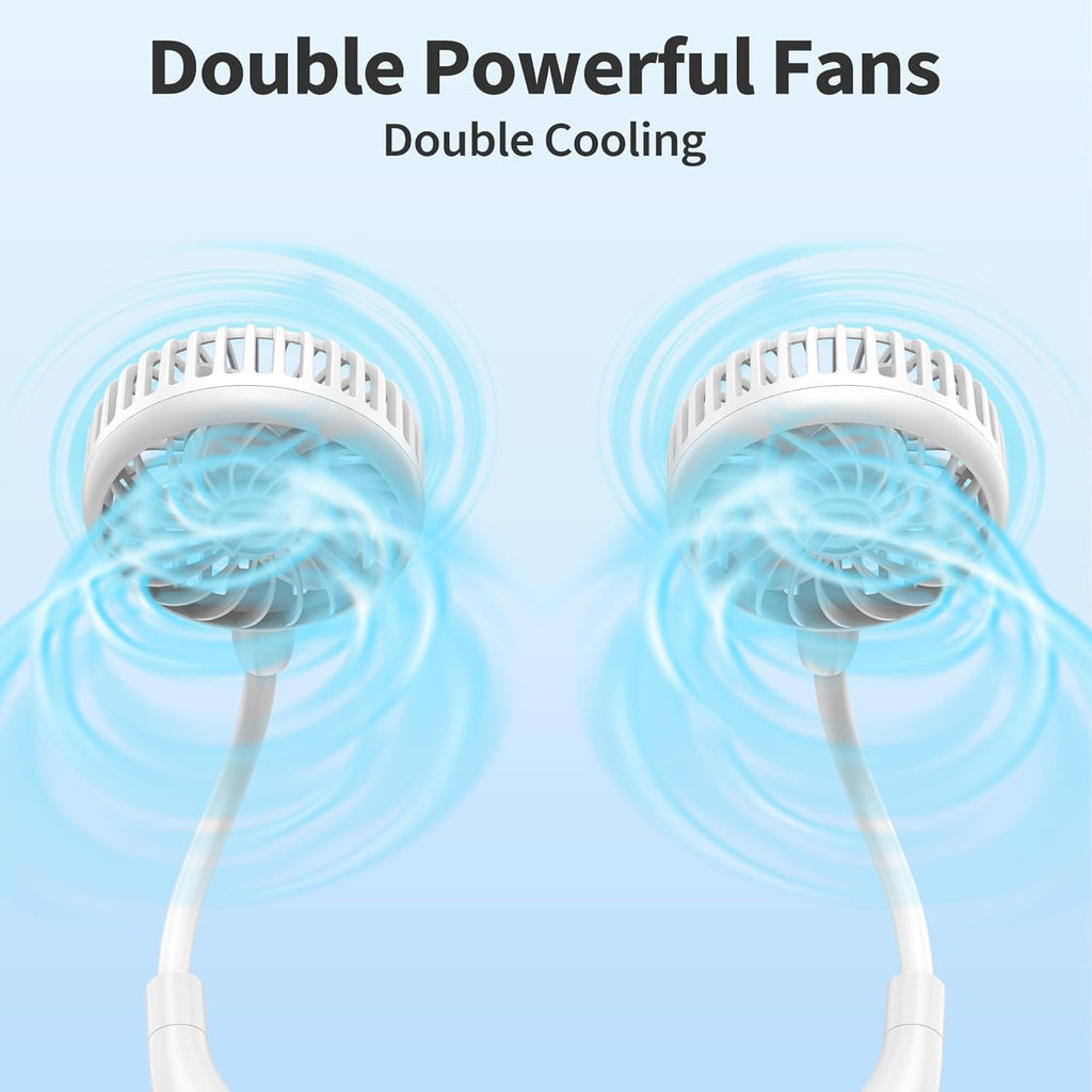 PANERGY Portable Neck Fan Rechargeable Hand Free Personal Fan Mini Wearable Battery Operated USB Fan for Men Women Kids Sport Work Travel
