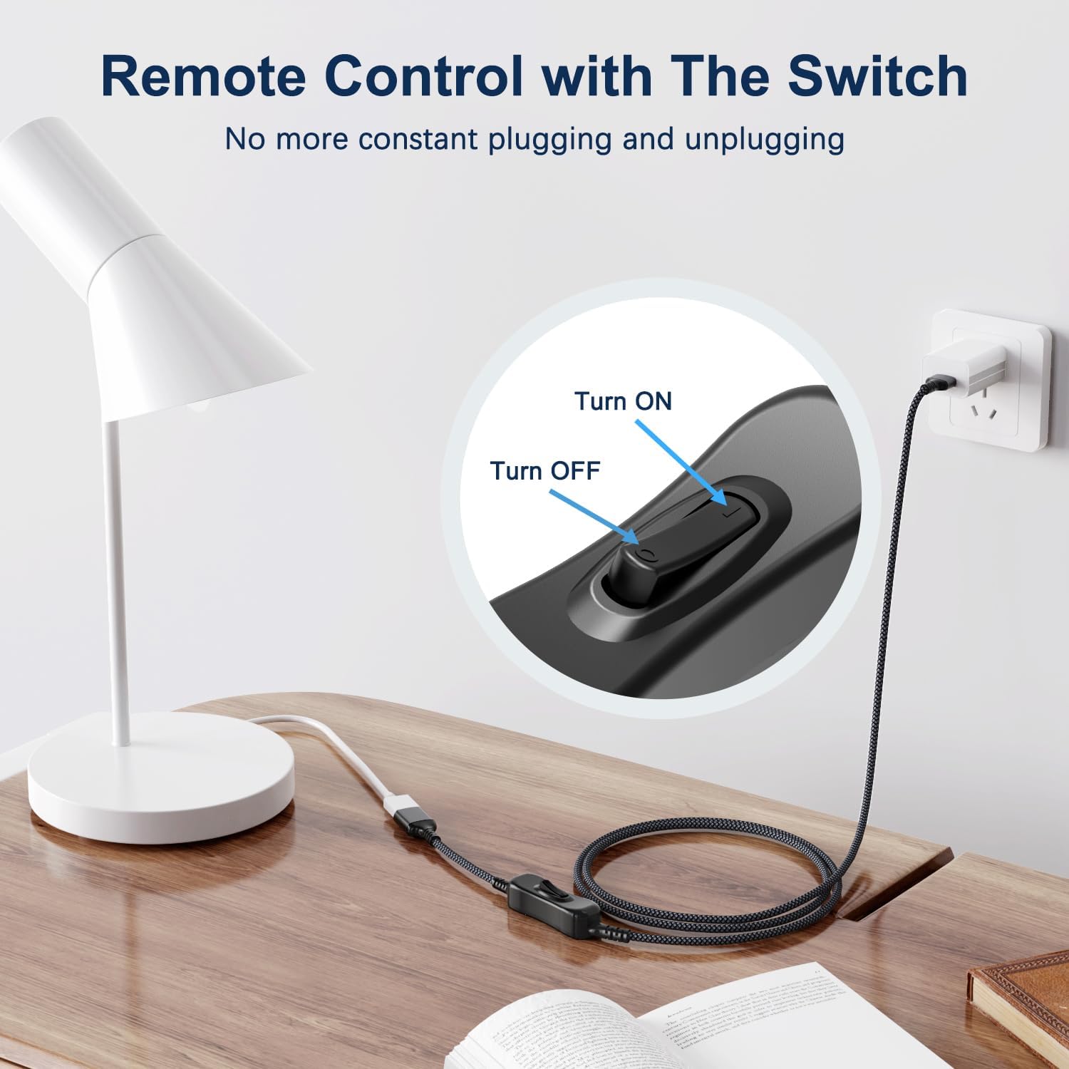 Itramax USB On Off Switch Cable,USB Extension Cable Support Data and Power 6.6 FT,Inline USB Power Switch,USB Male to Female with Toggle Switch for LED Lamp,LED Light Strips,USB Fan,Driving Recorder