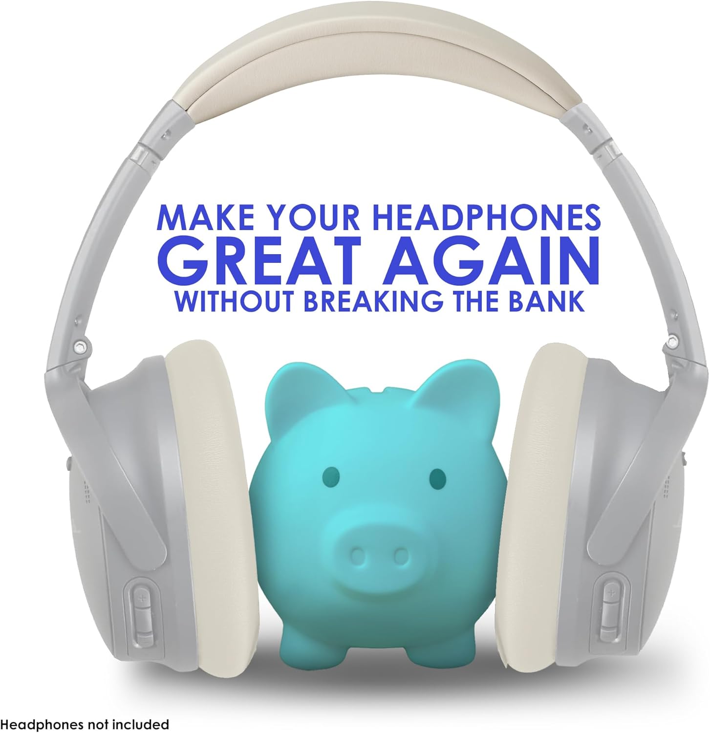 Replacement QC Ear Pad and Headband Pad Kit Cushion. Compatible with Bose QuietComfort (2023) QC45 QCSE QC35 II Wireless Noise Cancelling Headphones (White Smoke) Easy DIY