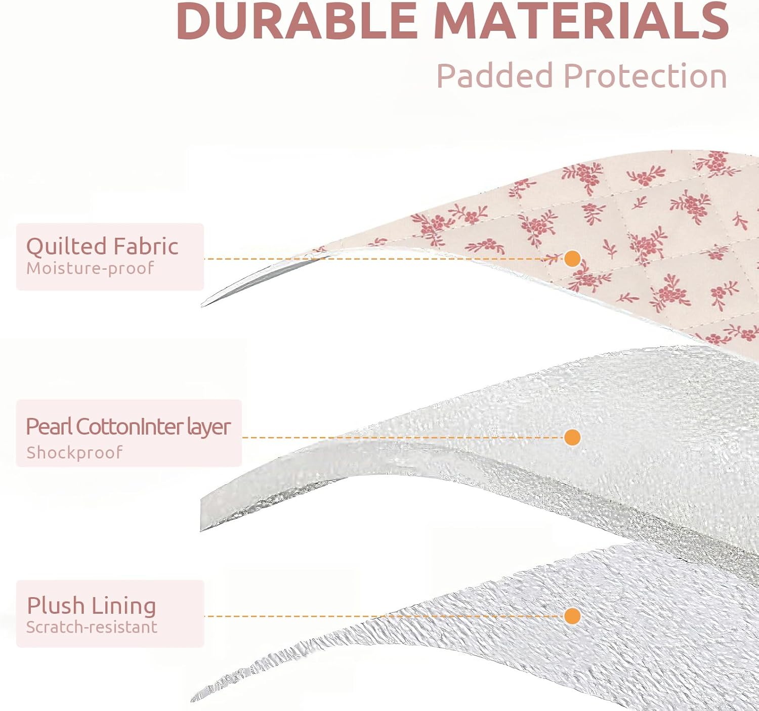 Puffy Laptop Sleeve 13-15.6 Inch Cute Quilted Laptop Protective Case Padded Floral Computer Sleeve for MacBook (A-Pink, 11 Inch)