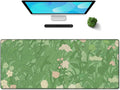 Galdas Gaming Mouse Pad XXL XL Large Long Extended Big Mousepad Non-Slip Rubber Keyboard Mouse Pad with Stitched Edges for Laptop Home Office (31.5x11.8x0.08 Inch) -Green Leaf