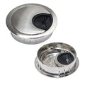 2 Pcs Desk Grommet 2-1/16" / 53 mm, Desk Cord Hole Cover, Cable Grommet Metal Zinc Alloy Materilal, Desk Hole Grommet for Home & Office Pc, Detachable Cable Cord Organizer-Brushed Silver