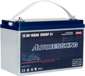 12V 100Ah BCI Group 31 LiFePO4 Battery, 100A BMS Rechargeable Lithium Battery with Low-Temp Protection, Up to 15000 Cycles Perfect for RV, Camping, Solar, Off-Grid and Boat