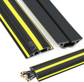 4 ft Cord Covers for Wires on Floor, Heavy Duty PVC Duct Floor Cord Cover, Floor Cable Cover Easy to Unroll Prevent Trip Hazard for Home Office or Outdoor Settings