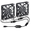 2 Packs Wathai 60mm x 10mm USB Computer Fan 5V with Speed Control DC Brushless Cooling Fans for Charger PC Case Router Raspberry Pi Radiator Cooler Ventilation