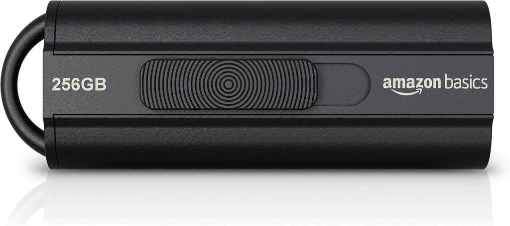 Amazon Basics 256 GB Ultra Fast USB 3.1 High Capacity Flash Drive for Data Transfer and Storage, Black