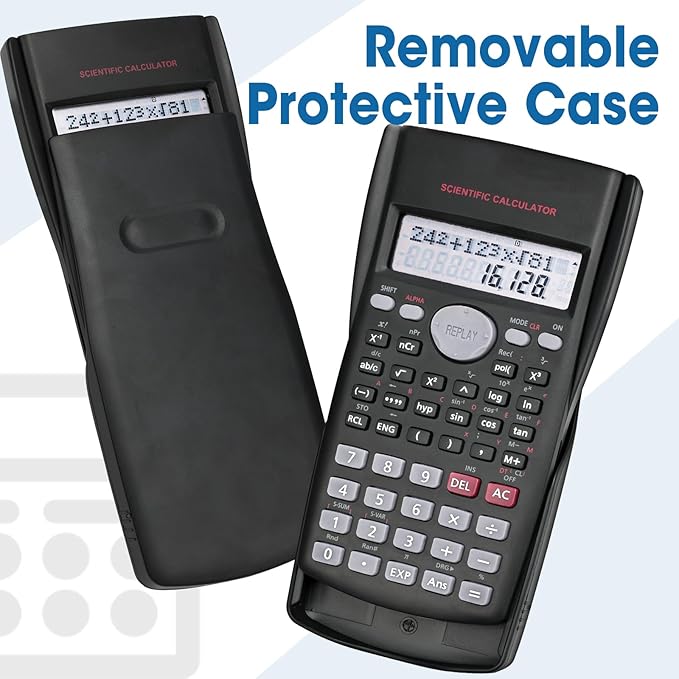 2 Pack Scientific Calculators, 2-Line Large Screen Display 240 Functions - Image 4