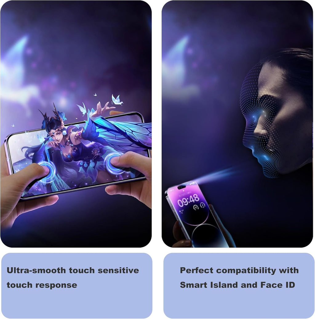 Matte Privacy Screen Protector for iPhone 13ProMax and iPhone 14Plus Screen Protector Anti-Glare, Anti-Spy Tempered Glass Film, Smooth and Responsive Touch Anti-Scratch Glass