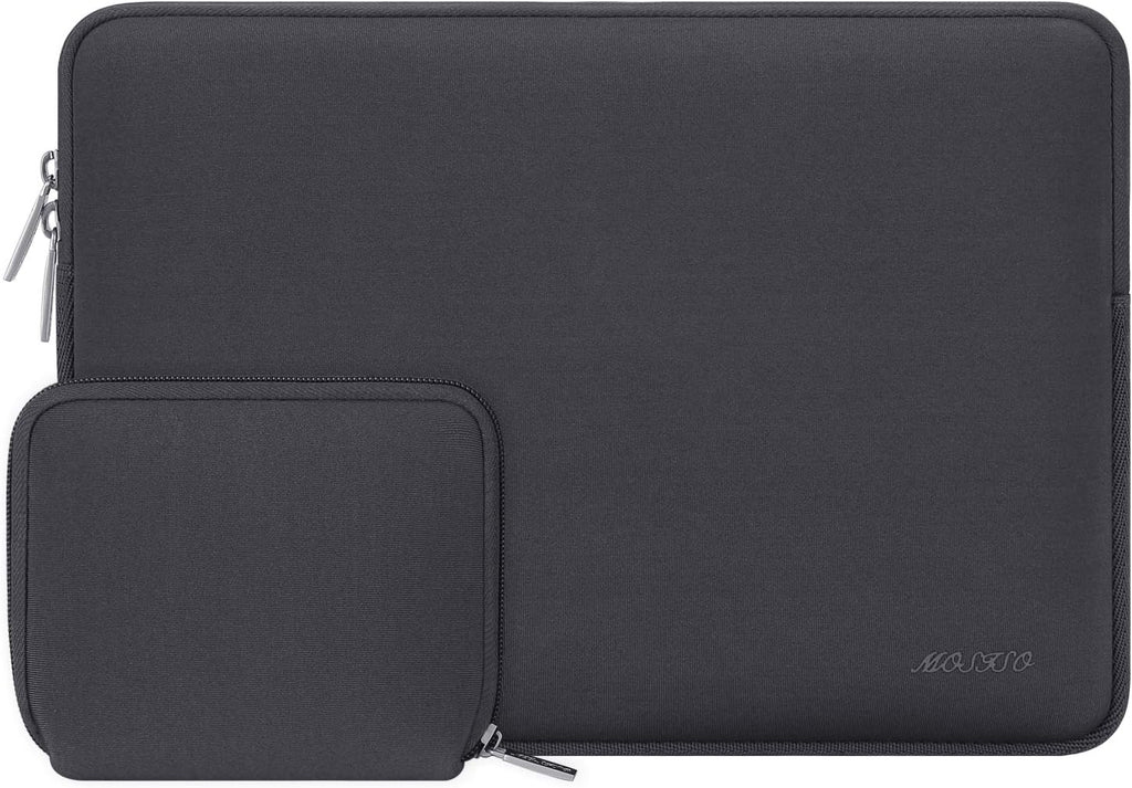 MOSISO Laptop Case 13.3 inch, 13-13.3 inch Laptop Sleeve Bag Compatible with MacBook Air/Pro 13/Pro 14 M5 M4 M3 M2 M1, HP Dell ASUS Lenovo, Neoprene Computer Sleeve Bag with Small Case, Space Gray