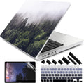 DONGKE for M4 MacBook Pro 16 Inch Case 2024 2023 2021 A3403 A3186 M3 A2991 M2 A2780 M1 A2485 Pro/Max Chip, Plastic Hard Shell Case & Keyboard Cover for Mac Pro 16 with Touch ID, Forest