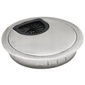 Desk Grommet 2-3/8" (60 mm), Desk Cord Hole Cover, Cable Grommet Metal Zinc Alloy Materilal, Desk Hole Grommet for Office and Home Table Cable, Detachable Cable Cord Organizer (Brushed Silver 1 Pcs)